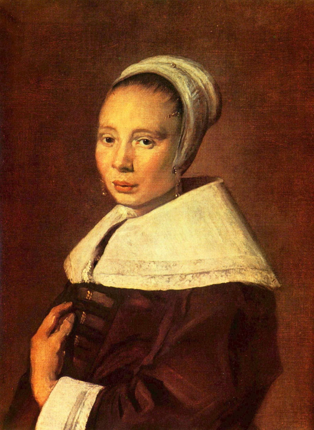 Portrait of a young woman by Frans Hals — hand-painted portrait oil painting reproduction on canvas