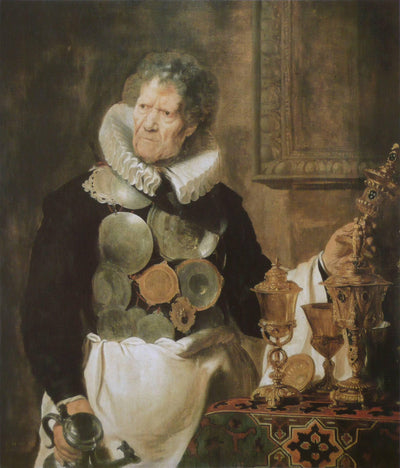 Portrait of Abraham Grapheus in kitchen