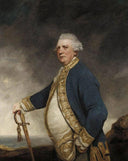 Portrait of Admiral Augustus Keppel by Joshua Reynolds — male oil painting wall art, Rococo