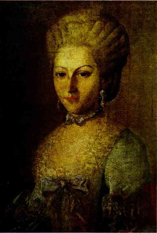 Portrait of Agrafena Ribeaupierre by Carl-Ludwig Johann Christineck — hand-painted portrait oil painting reproduction on canvas