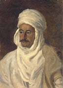 Portrait of Ahmed es Seghir called Baba Ahmed by Nasreddine Dinet — male oil painting wall art, Orientalism
