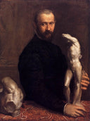 Portrait of Alessandro Vittoria by Paolo Veronese — male oil painting wall art, Mannerism Late Renaissance