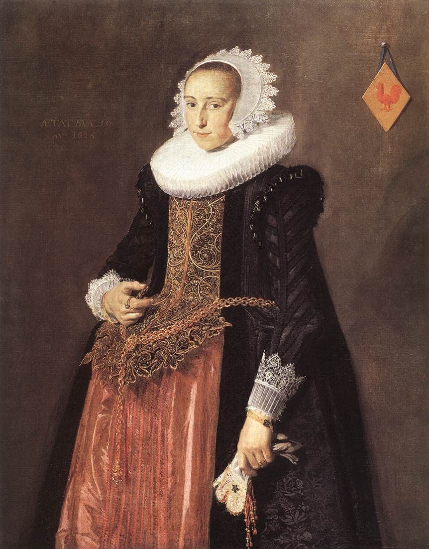 Portrait of Aletta Hanemans by Frans Hals — hand-painted portrait oil painting reproduction on canvas
