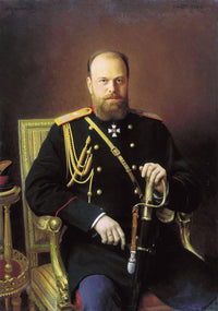 Portrait of Alexander III by Ivan Kramskoy — hand-painted portrait oil painting reproduction on canvas