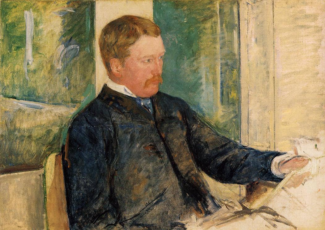 Portrait of Alexander J. Cassatt by Mary Cassatt — hand-painted portrait oil painting reproduction on canvas