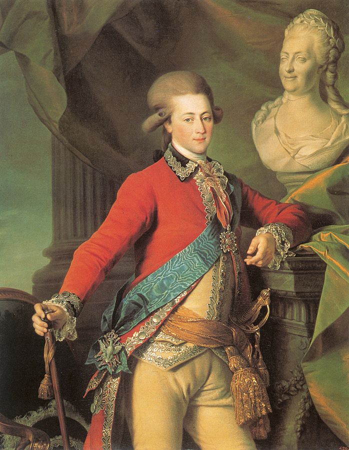 Portrait of Alexander Lanskoy, Aide-de-camp to the Empress - Dmitry Levitzky