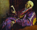 Portrait of Alexey Severtsov by Mikhail Nesterov — male oil painting wall art, Post Impressionism