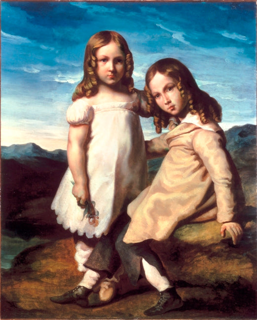 Portrait of Alfred and Elizabeth Dedreux by Théodore Géricault — hand-painted portrait oil painting reproduction on canvas