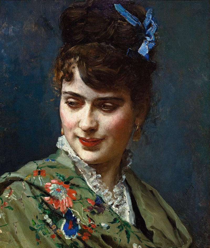 Portrait of Aline Masson on gallery wrap