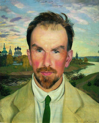 Portrait of an Art Historian and Restorer Alexander Anisimov by Boris Kustodiev — hand-painted portrait oil painting reproduction on canvas