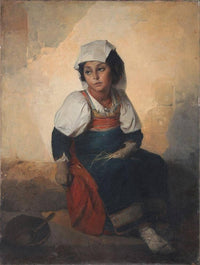 Portrait of an Italian peasant woman by Gerolamo Induno — hand-painted portrait oil painting reproduction on canvas