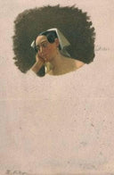 Portrait of an Italian woman (September 1840) by Theodor Leopold Weller — female oil painting wall art, Romanticism