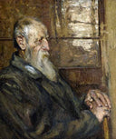 Portrait of an old man from the "Institute of the Poor" by Umberto Veruda — hand-painted portrait oil painting reproduction on canvas