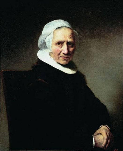 Portrait of An Old Woman in bedroom