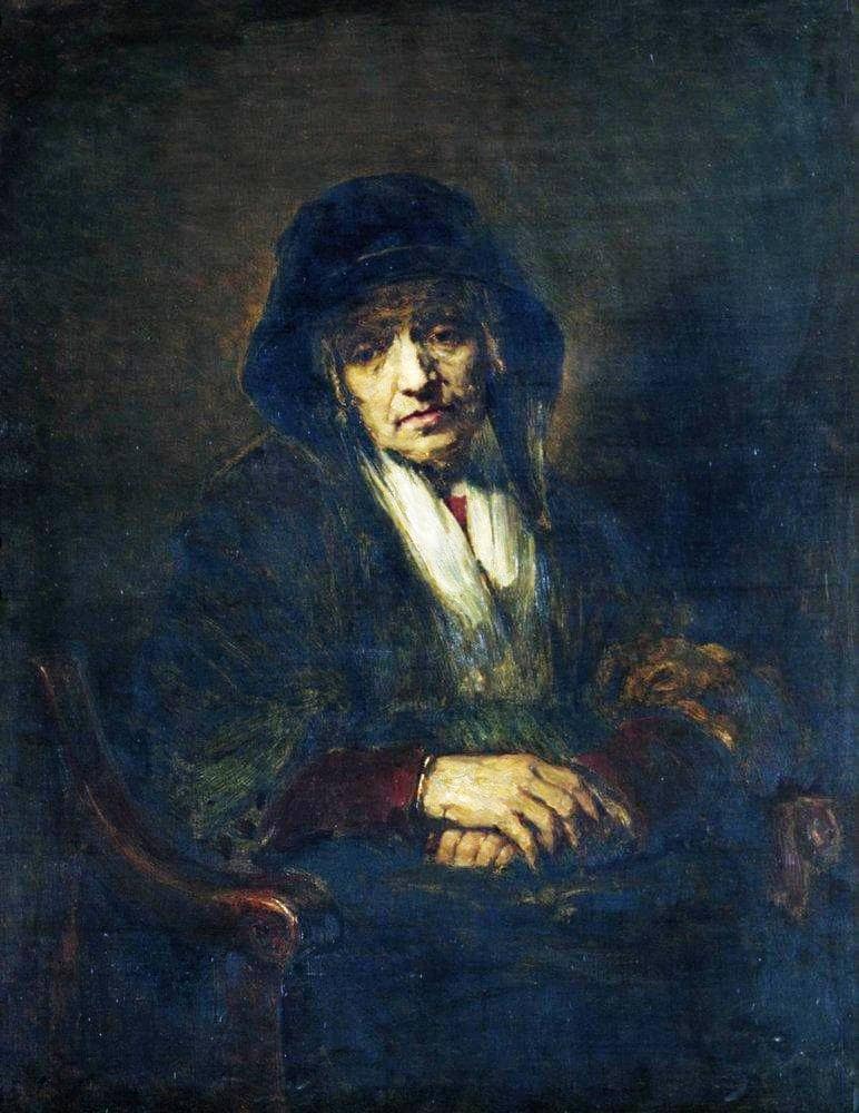 Portrait of an old woman by Ilya Repin — hand-painted portrait oil painting reproduction on canvas