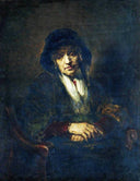 Portrait of an old woman by Ilya Repin — male oil painting wall art, Realism