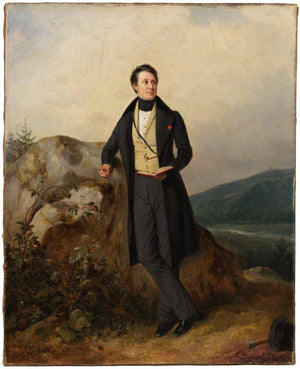 Portrait of An Unknown Man in a Landscape - Pierre Duval Le Camus