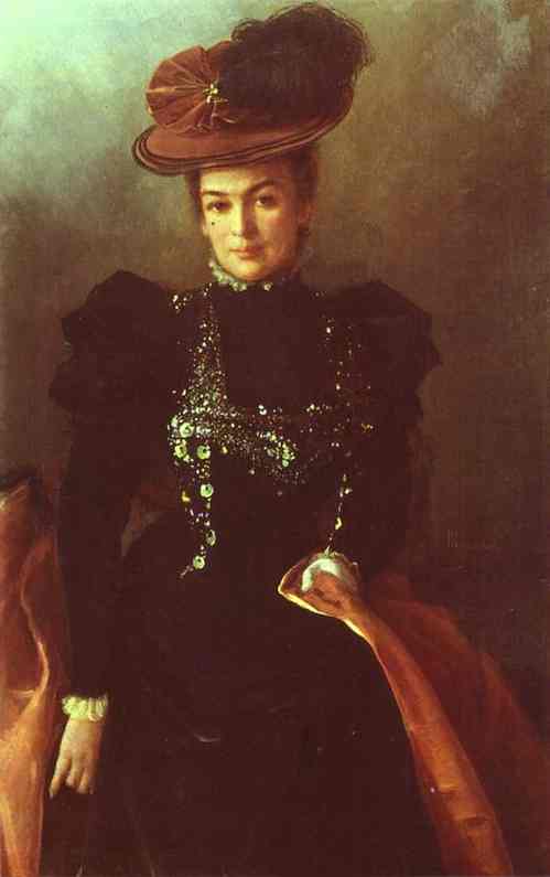 Portrait of an Unknown Woman by Ivan Kramskoy — hand-painted portrait oil painting reproduction on canvas