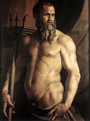 Portrait of Andrea Doria as Neptune by Agnolo Bronzino — male oil painting wall art, Mannerism Late Renaissance