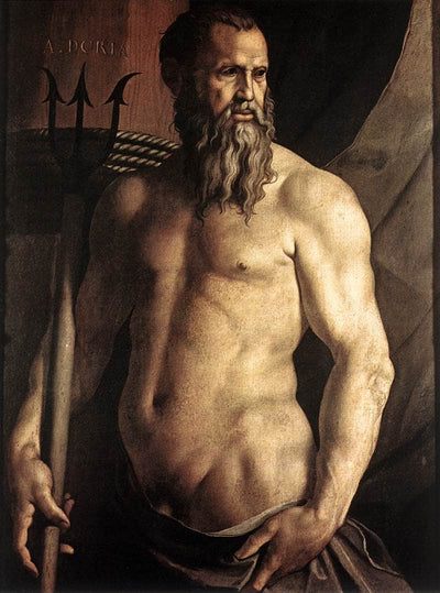 Portrait of Andrea Doria as Neptune in kitchen