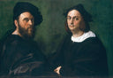 Portrait of Andrea Navagero and Agostino Beazzano by Raphael — hand-painted portrait oil painting reproduction on canvas
