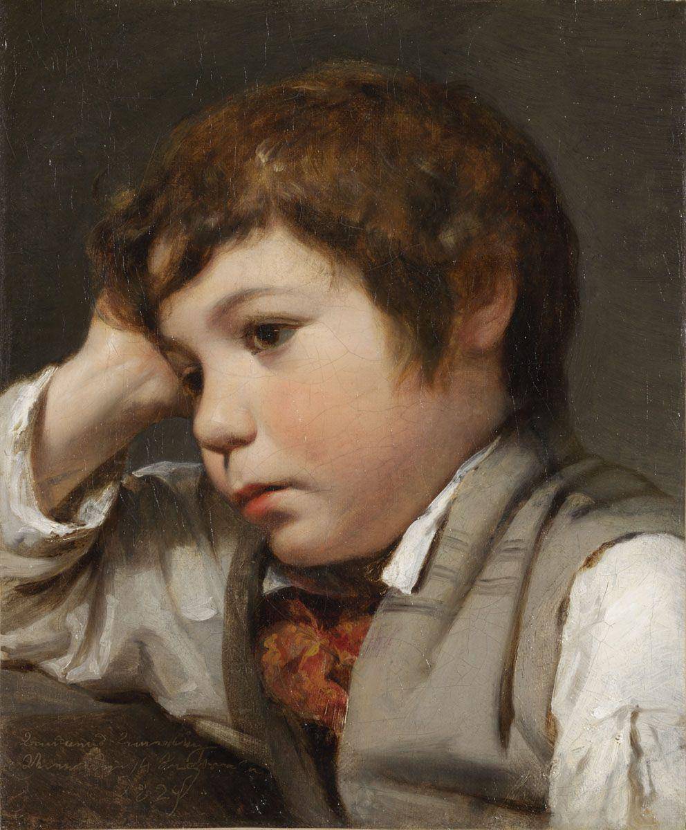 Portrait of Andreas Amerling (1821-1879), the artist's brother by Friedrich von Amerling, hand-painted portrait oil painting reproduction on canvas