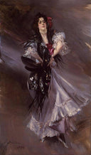 Portrait of Anita de la Ferie - The Spanish Dancer by Giovanni Boldini — male oil painting wall art, Realism