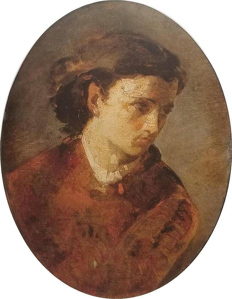 Portrait of Anita Garibaldi - Gerolamo Induno