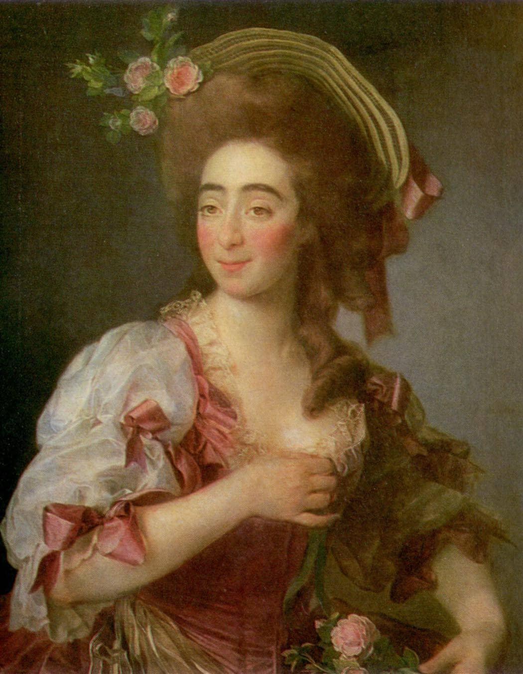 Portrait of Anna Davia (D'Avia) Bernucci by Dmitry Levitzky — hand-painted portrait oil painting reproduction on canvas