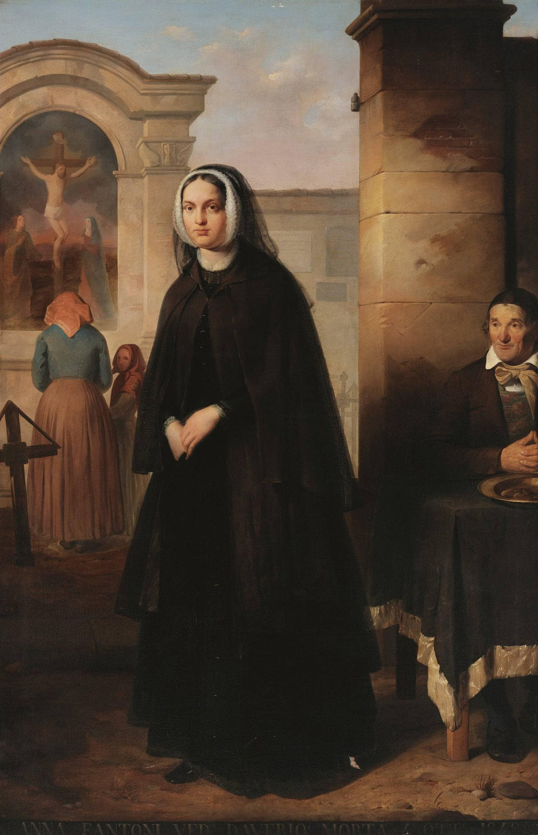 Portrait of Anna Fantoni by Carlo De Notaris — hand-painted cultural oil painting reproduction on canvas