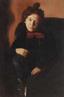Portrait of Anna Ostroumova-Lebedeva by Konstantin Somov — hand-painted portrait oil painting reproduction on canvas