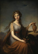 Portrait of Anna Pitt as Hebe by Louise Elisabeth Vigee Le Brun — hand-painted cultural oil painting reproduction on canvas
