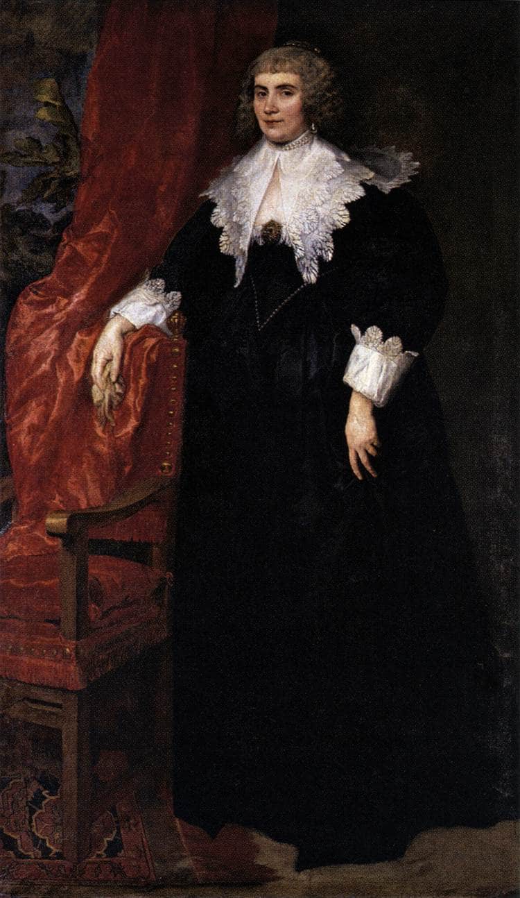 Portrait of Anna van Craesbecke by Anthony van Dyck — hand-painted portrait oil painting reproduction on canvas