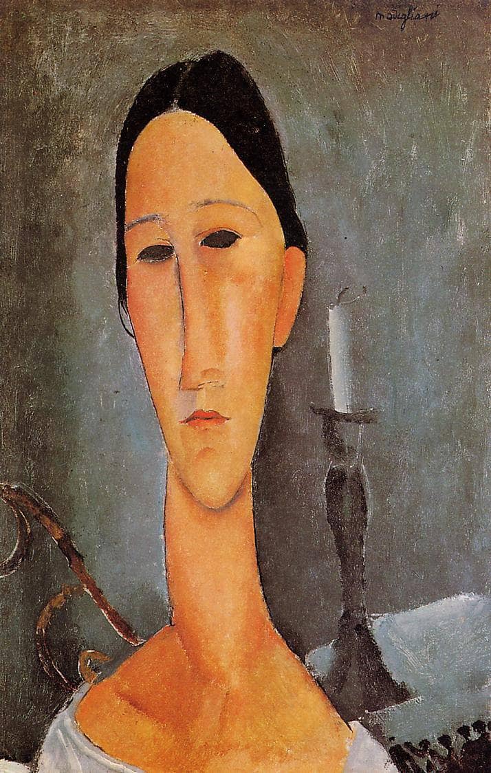 Portrait of Anna Zborowska by Amedeo Modigliani — hand-painted portrait oil painting reproduction on canvas