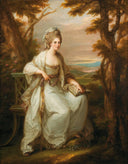 Portrait of Anne Loudon, Lady Henderson of Fordall by Angelica Kauffman — male oil painting wall art, Rococo