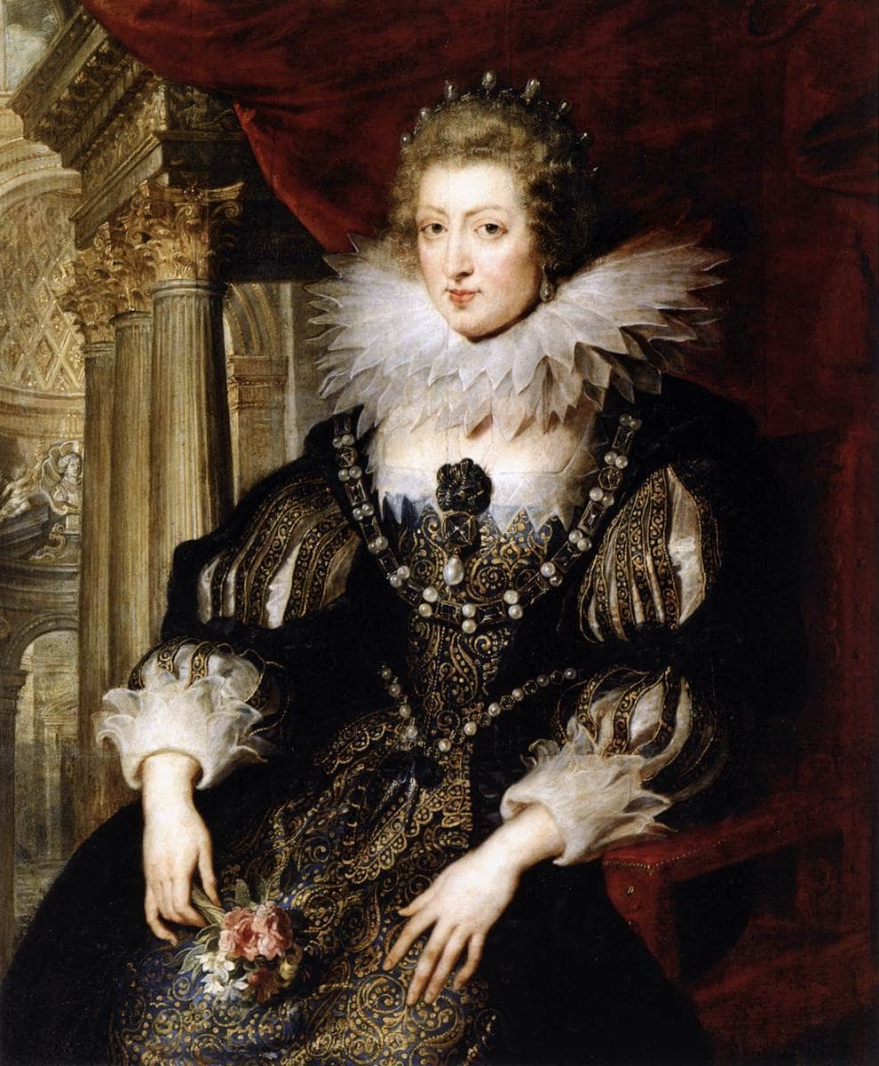Portrait of Anne of Austria by Peter Paul Rubens — hand-painted portrait oil painting reproduction on canvas