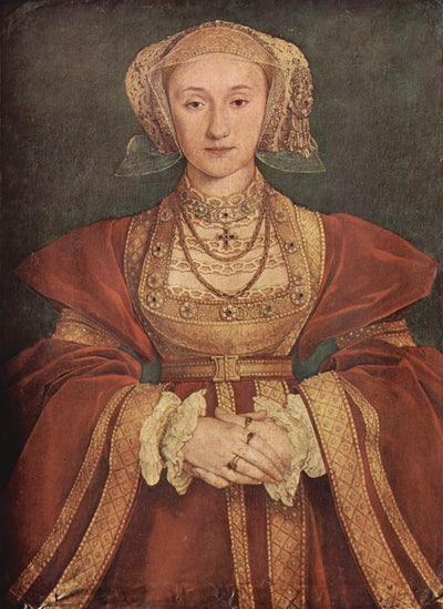 Portrait of Anne of Cleves in study