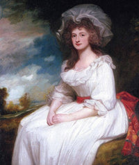 Portrait of Anne Rodbard, Mrs. Blackburn by George Romney — hand-painted portrait oil painting reproduction on canvas