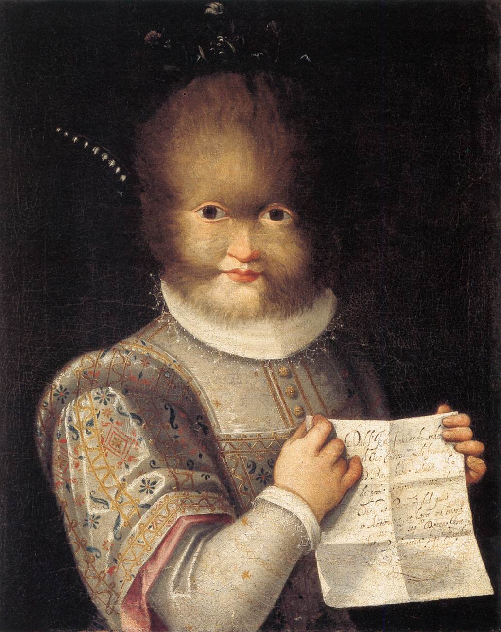 Portrait of Antonietta Gonzalez by Lavinia Fontana, hand-painted portrait oil painting reproduction on canvas