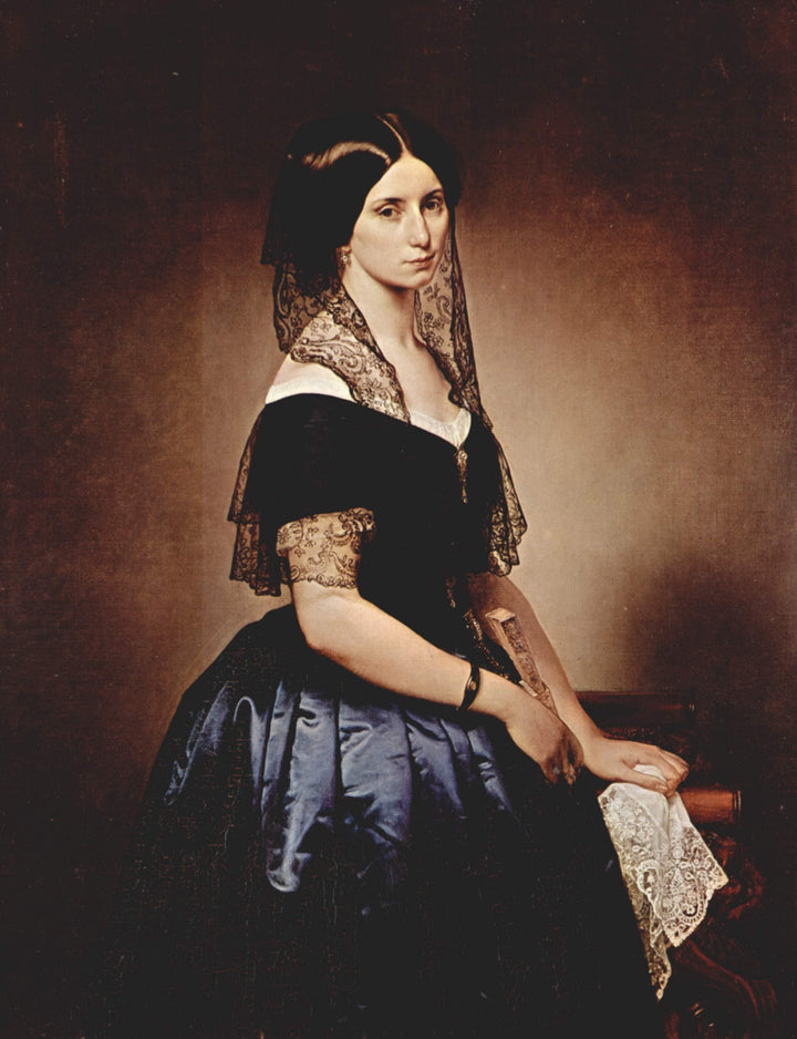 Portrait of Antonietta Tarsis Basilico by Francesco Hayez — hand-painted photography oil painting reproduction on canvas