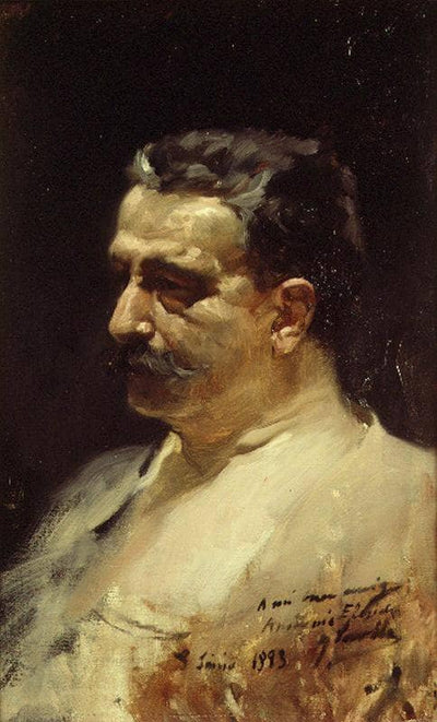 Portrait of Antonio Elegido in dining room