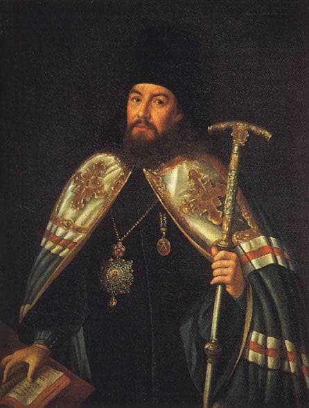 Portrait of archbishop Gavriil Petrov by Aleksey Antropov — hand-painted portrait oil painting reproduction on canvas
