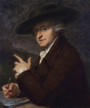 Portrait of artist's husband, the painter Antonio Zucchi by Angelica Kauffman — male oil painting wall art, Neoclassicism