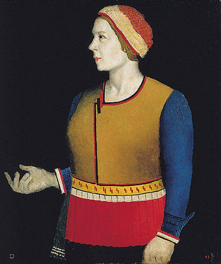 Portrait of Artist s Wife N.A. Malevich - Kazimir Malevich