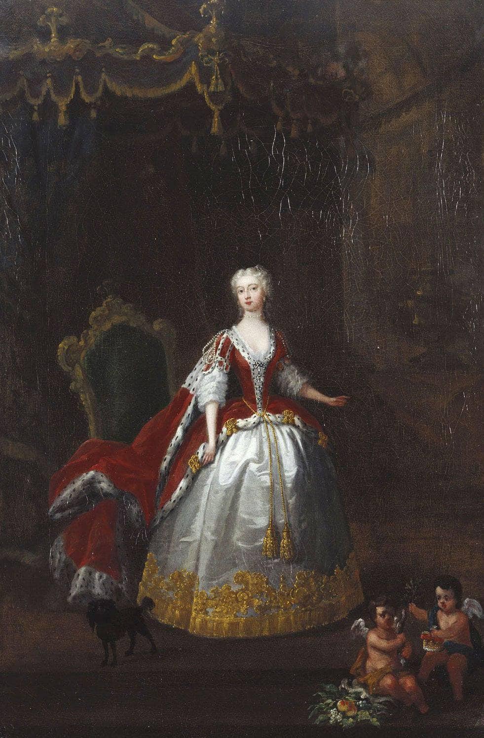 Portrait of Augusta of Saxe Gotha by William Hogarth — hand-painted portrait oil painting reproduction on canvas