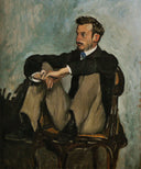 Portrait of Auguste Renoir by Frederic Bazille — hand-painted portrait oil painting reproduction on canvas