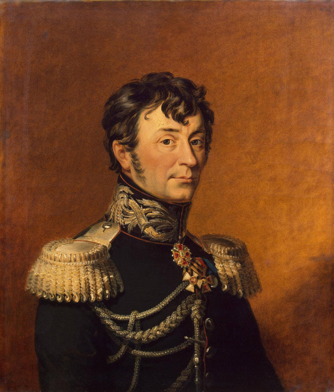 Portrait of Baron Karl Clodt Von Jürgensburg, Russian General by George Dawe — hand-painted portrait oil painting reproduction on canvas