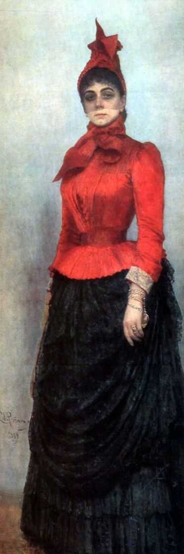 Portrait of Baroness Varvara Ikskul von Hildenbandt by Ilya Repin, hand-painted portrait oil painting reproduction on canvas