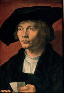 Portrait of Bernhard von Reesen by Albrecht Durer — male oil painting wall art, Northern Renaissance