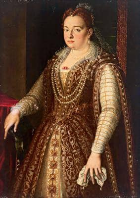 Portrait of Bianca Cappello by Alessandro Allori — oil painting reproduction